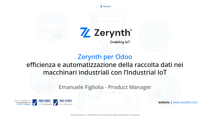#odoodaysit - 6) Emanuele Figliolia - Efficienza e automatizzazione della raccolta dati nei macchinari industriali con l’Industrial IoT