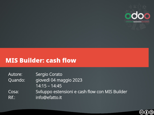 #odoodaysit - 7) Sergio Corato - Cash flow previsionale