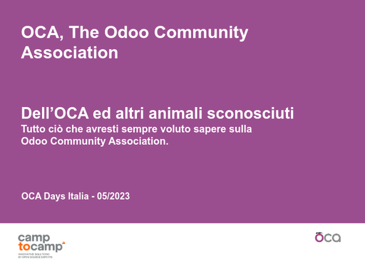 #odoodaysit - 9) Simone Orsi - Dell'OCA e altri animali sconosciuti