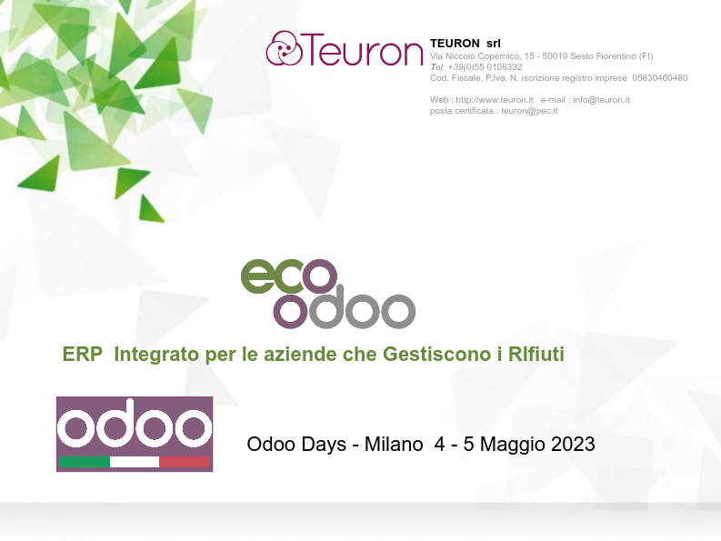 #odoodaysit - 18) Paolo Vannucchi - Ecodoo - ERP Integrato per le aziande che gestiscono i rifiuti