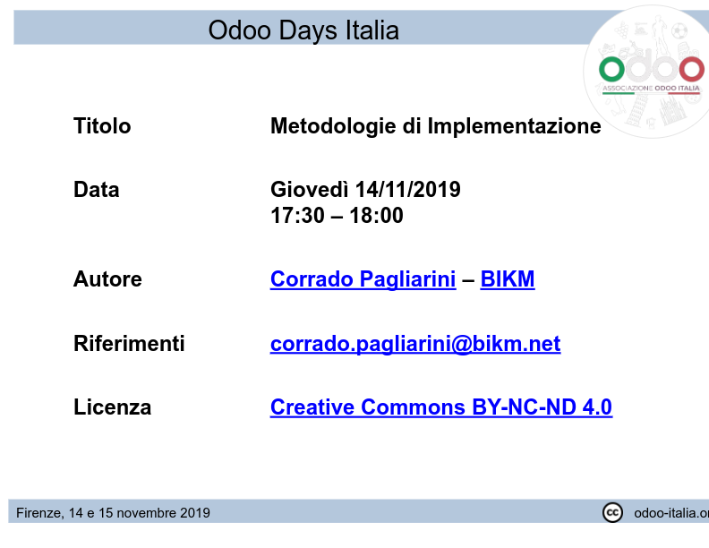 Metodologie di Implementazione - Corrado Pagliarini