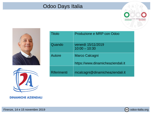 Produzione e MRP con Odoo - Marco Calcagni