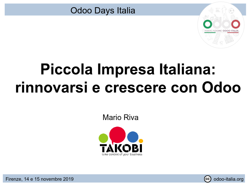 Piccola Impresa Italiana: rinnovarsi e crescere con Odoo - Mario Riva