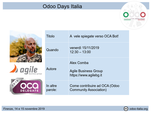 A vele spiegate verso OCA Bot! - Alex Comba