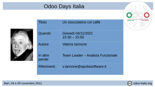 #odoodaysit - 7) Valeria Iannone ci parla della metodologia di implementazione di Apulia Software