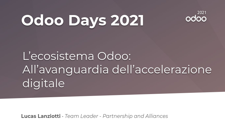 #odoodaysit - 17) Lucas Lanzotti - ODOO S.A. - Accelerazione_Digitale